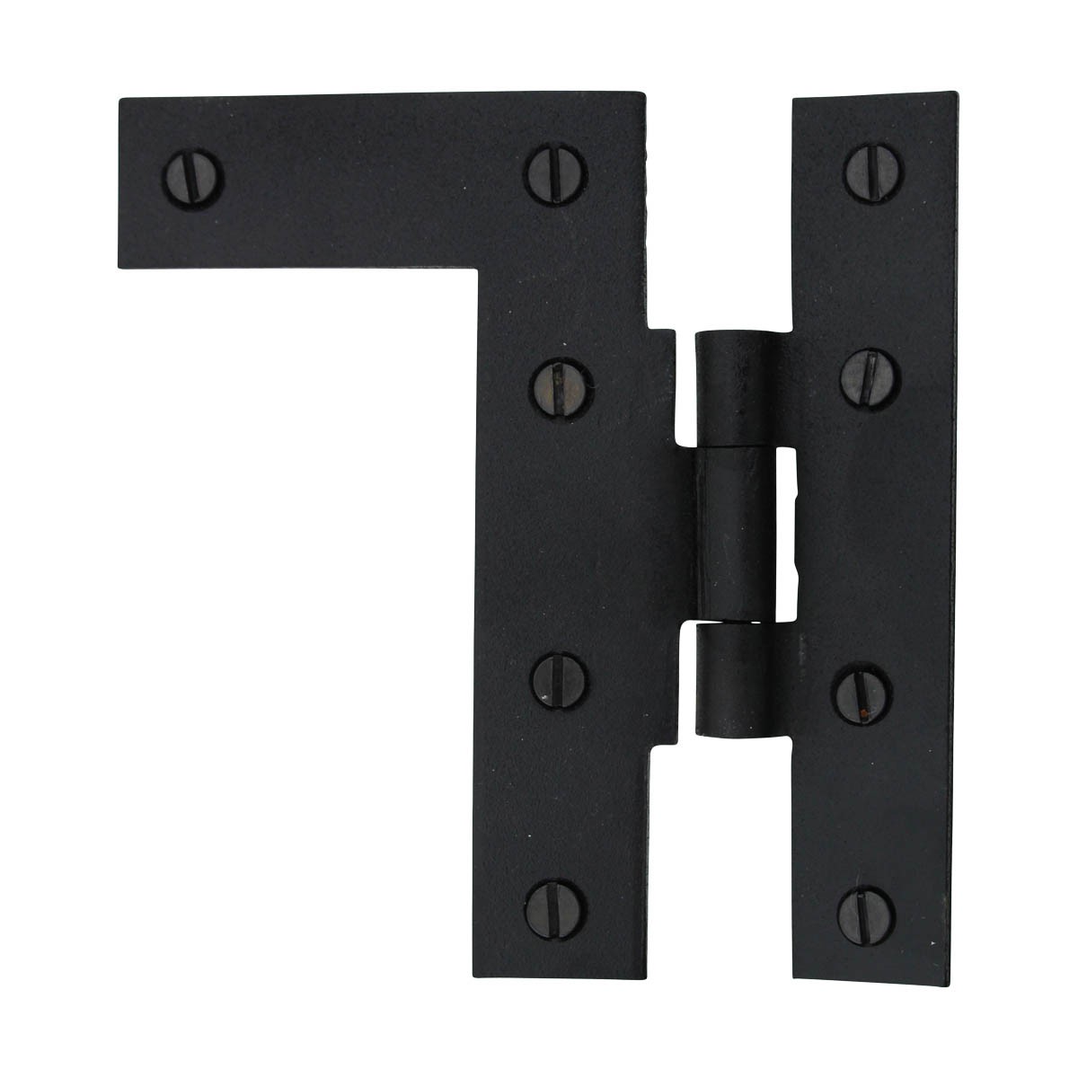 Offset HL Hinge Black Iron Left 4" H