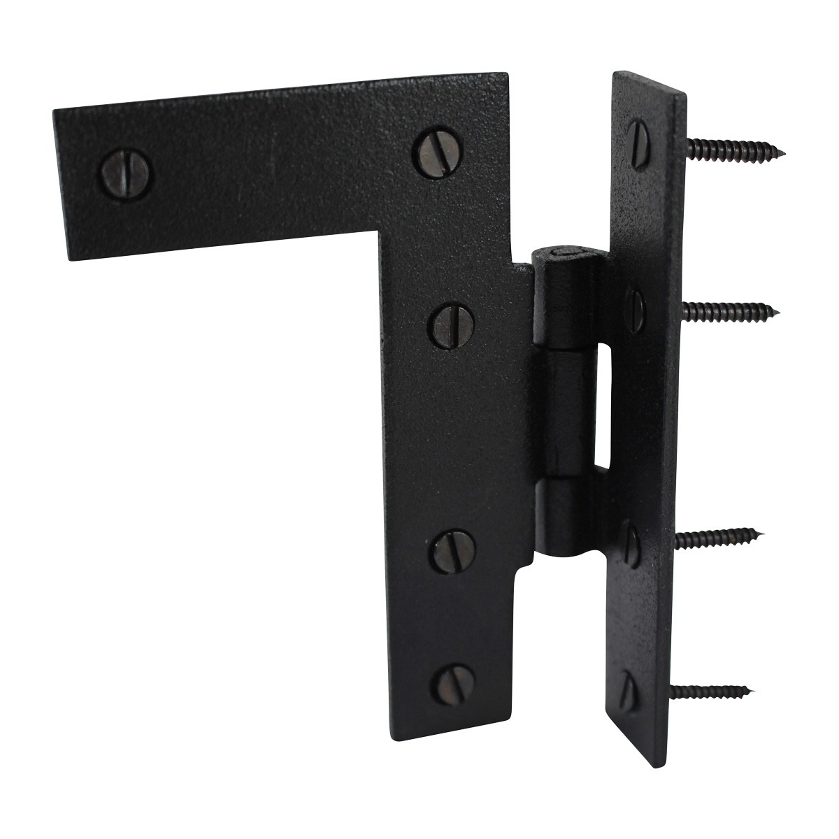 Offset HL Hinge Black Iron Left 4" H