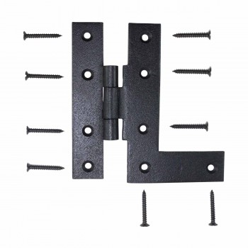 Black Offset HL Cabinet Hinge Wrought Iron Left Offset Hinge 