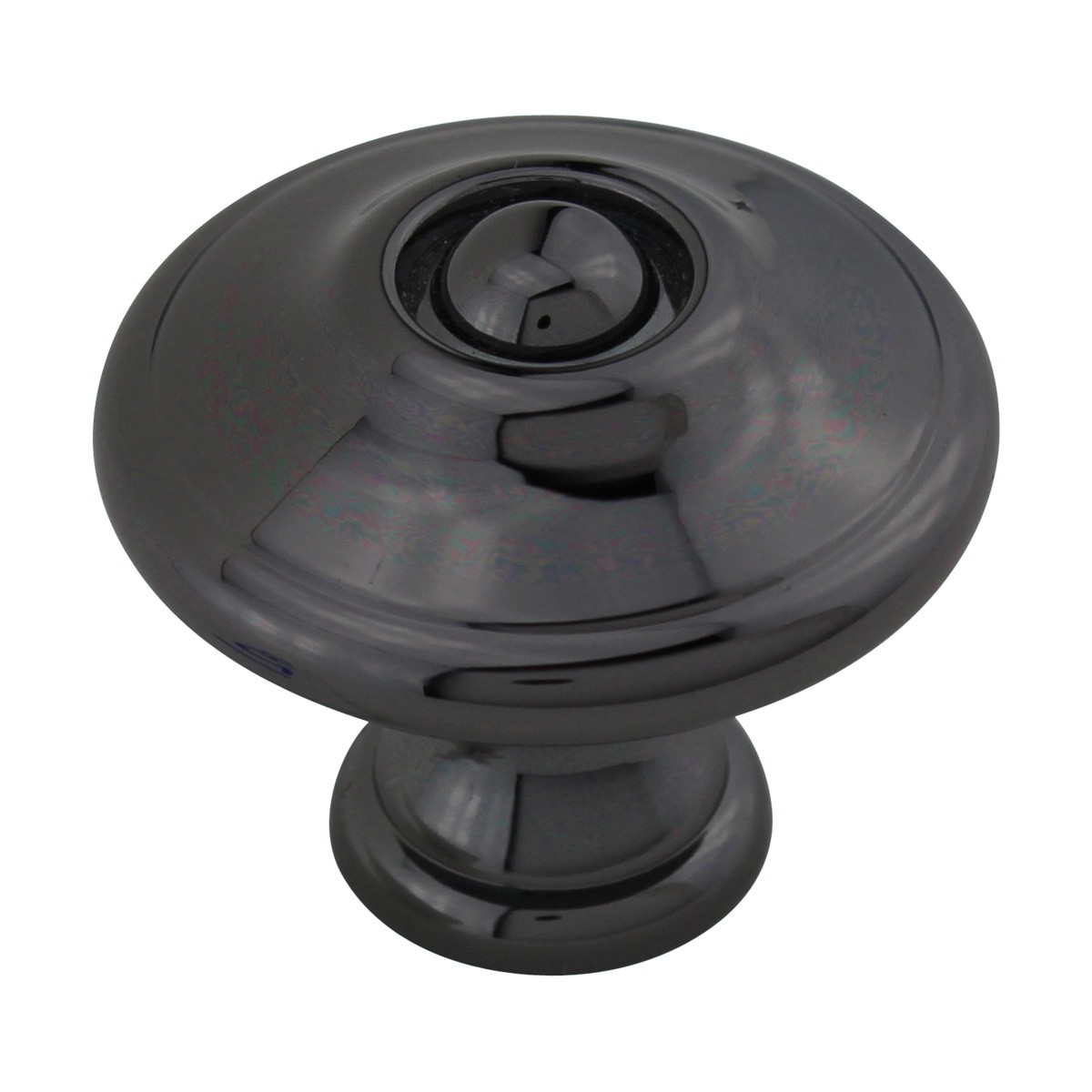 Knob Nickel Black Solid Brass 1 1/4 Dia Renovator's Supply