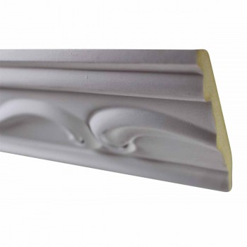 Ornate Cornice White Urethane 3 7/8" H Sara 