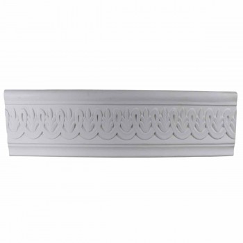 White Urethane Foam Legasse Ornate Crown Molding 76.8 in Long 