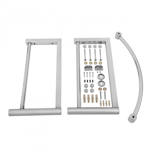 Haiku 23 3/4" Glass Wall Mounted Bathroom Sink with Towel Bar Faucet and Drain image-7