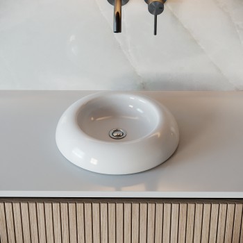 Bathroom Vessel Sink White Porcelain Tranquility 