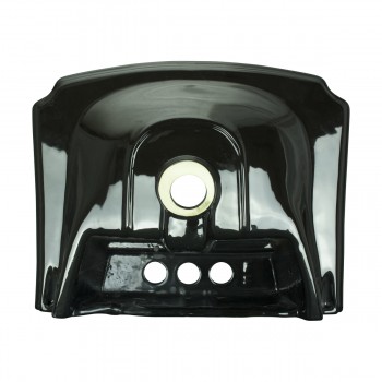 Small Wall Mount Sink Black Bathroom Basin 19" image-4