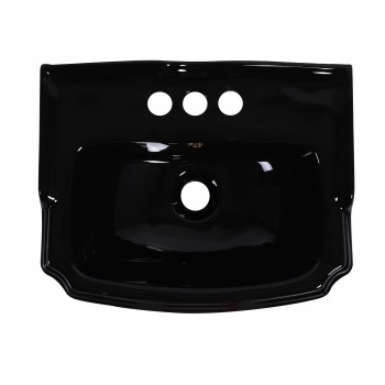 Small Wall Mount Sink Black Bathroom Basin 19" image-10