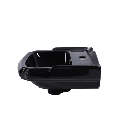 Small Wall Mount Sink Black Bathroom Basin 19" image-10