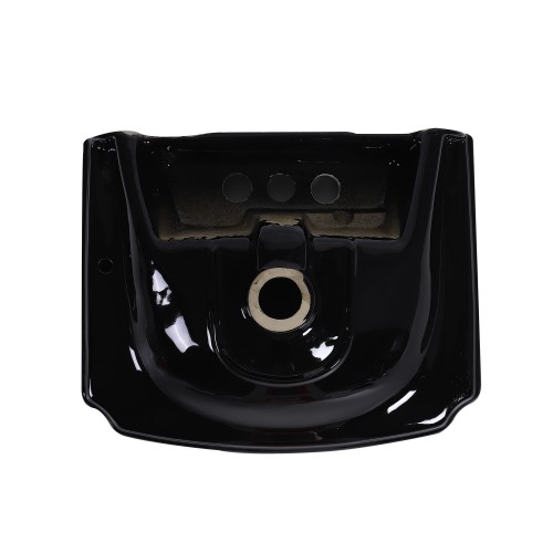 Small Wall Mount Sink Black Bathroom Basin 19" image-11