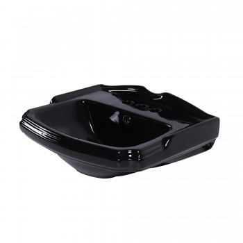 Small Wall Mount Sink Black Bathroom Basin 19" 