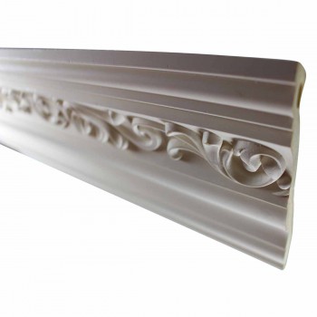 Ornate Cornice White Urethane  94" L  Zoe 