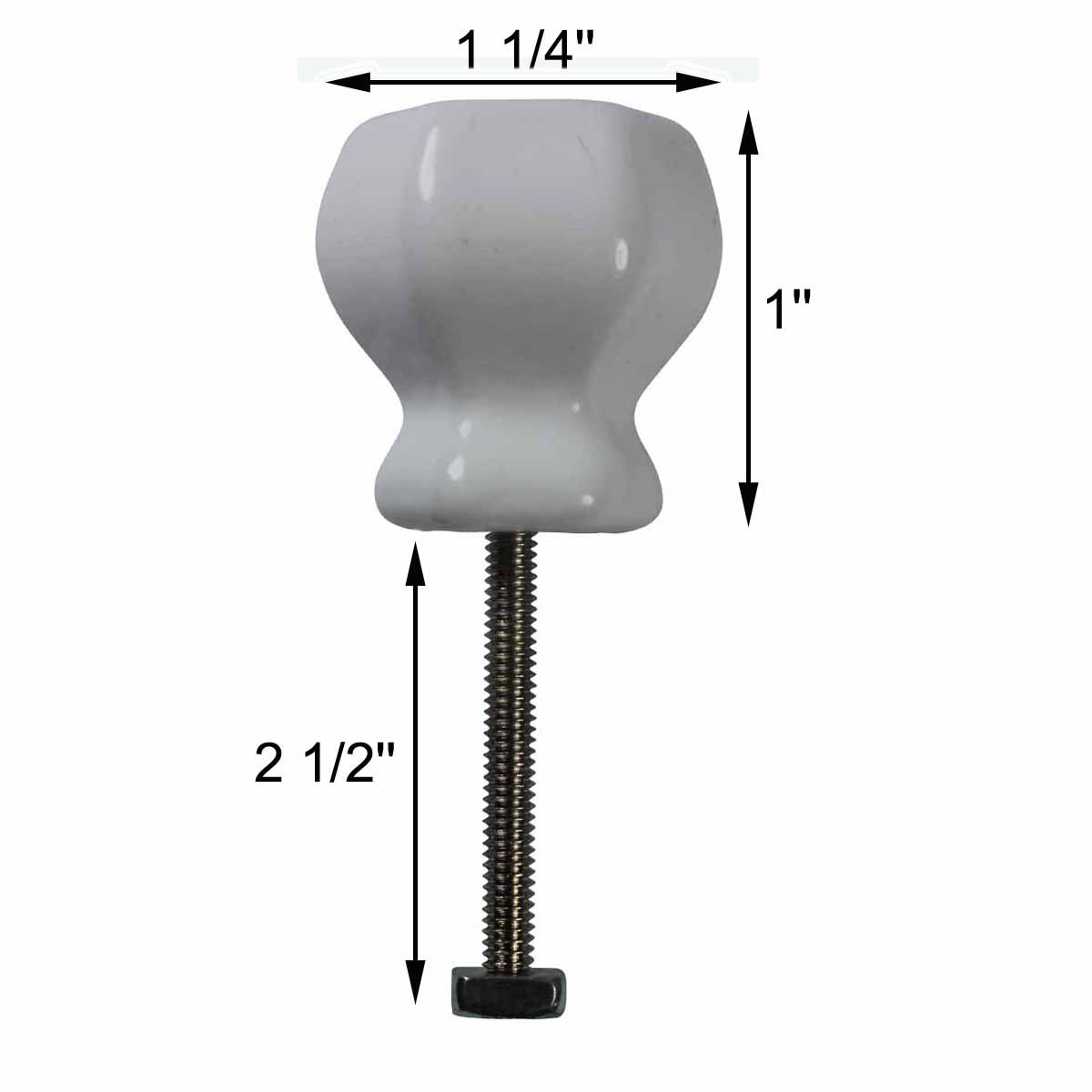 Milk Glass Knobs and Pulls 1 1/4 Inch Dia W/ Chrome Screw