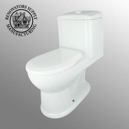 Child Potty Training Toilet 11 3/4" Bowl Height Push Button Flush One Piece Round Heavy Duty Porcelain image-3