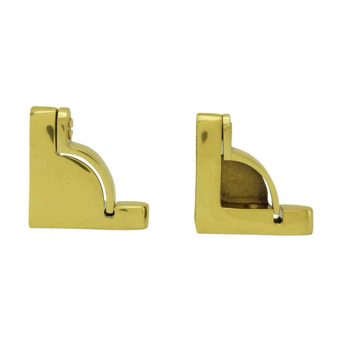 Bright Brass Carpet Rod Holder for Stair Runner 39 5/8 Inch Length Set