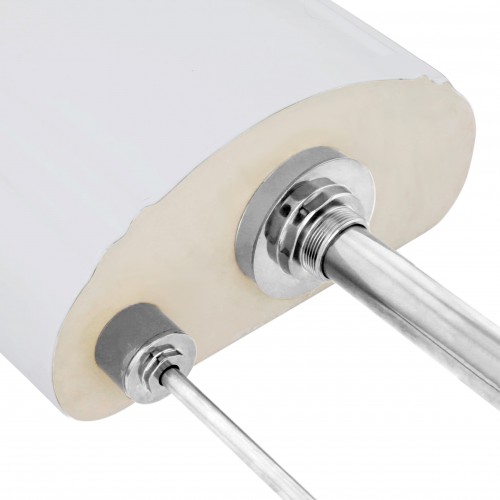 Aspen High Tank Pull Chain Toilet White Ceramic Tank Round Rear Entry Bowl Chrome Pipes and Hardware image-8