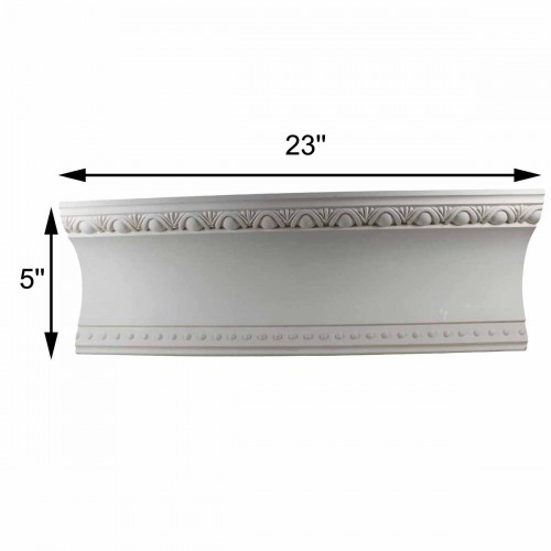 Cornice White Urethane Sample of 11374 23.5" Long image-7