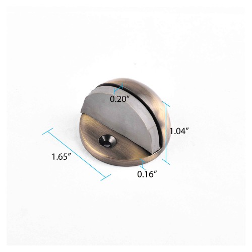 Antique Brass Door Stopper Floor Mount Bumper Dome Style image-11