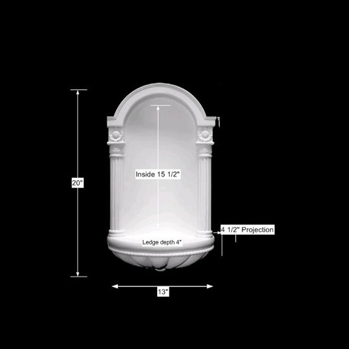 White Urethane Foam Wall Mount Niche image-3