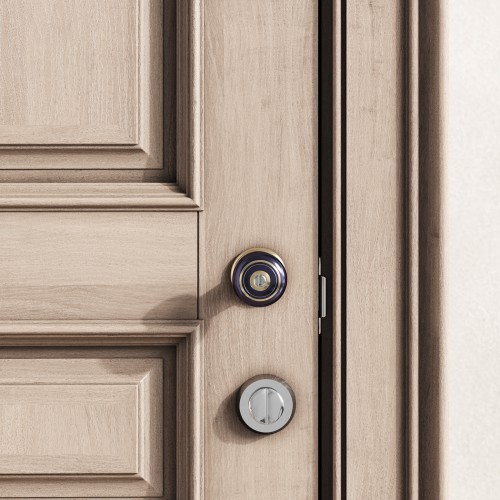 Brass Keyed Door Knob Lock Set Porcelain Adjustable Backset Porcelain Door Lock image-2