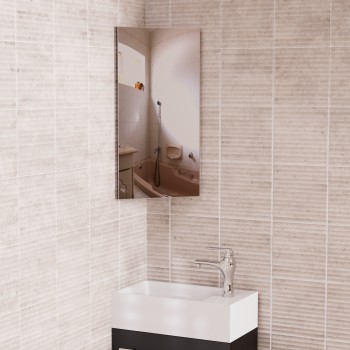 Corner Bathroom Wall Mount Medicine Cabinet with Mirror 11.8"W 