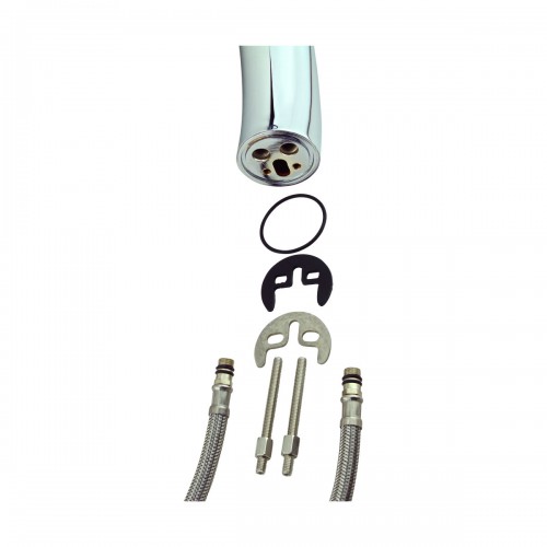 Tall Waterfall Faucet Heavy Cast Brass Chrome Round image-5