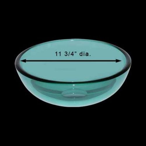 Tempered Glass Vessel Sink with Drain, Green Mini Glass Round Bowl Sink image-9