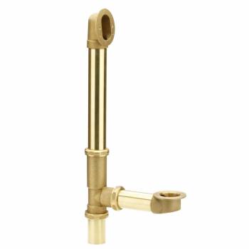 Solid Brass Tub Drain Overflow Trip Lever Hidden Pipe 