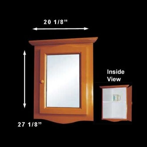 Renovator Supply Golden Oak Hardwood Bathroom Medicine Cabinet Corner Wall Mount image-14