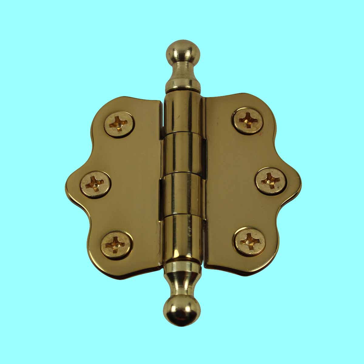 Hinges Brass Ball Finial Hinge 1 7/16 H X 2 W