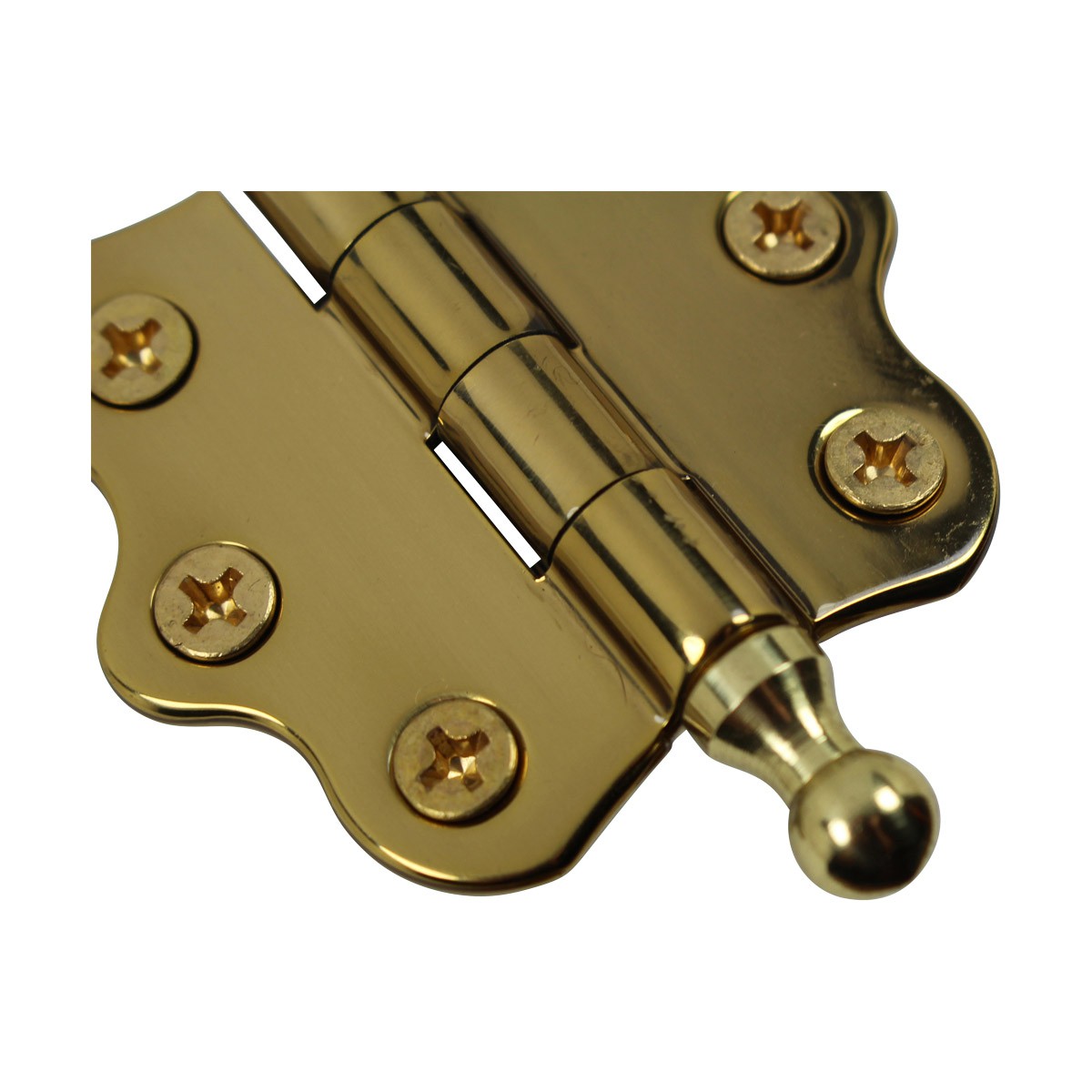 Hinges Brass Ball Finial Hinge 1 7/16 H X 2 W