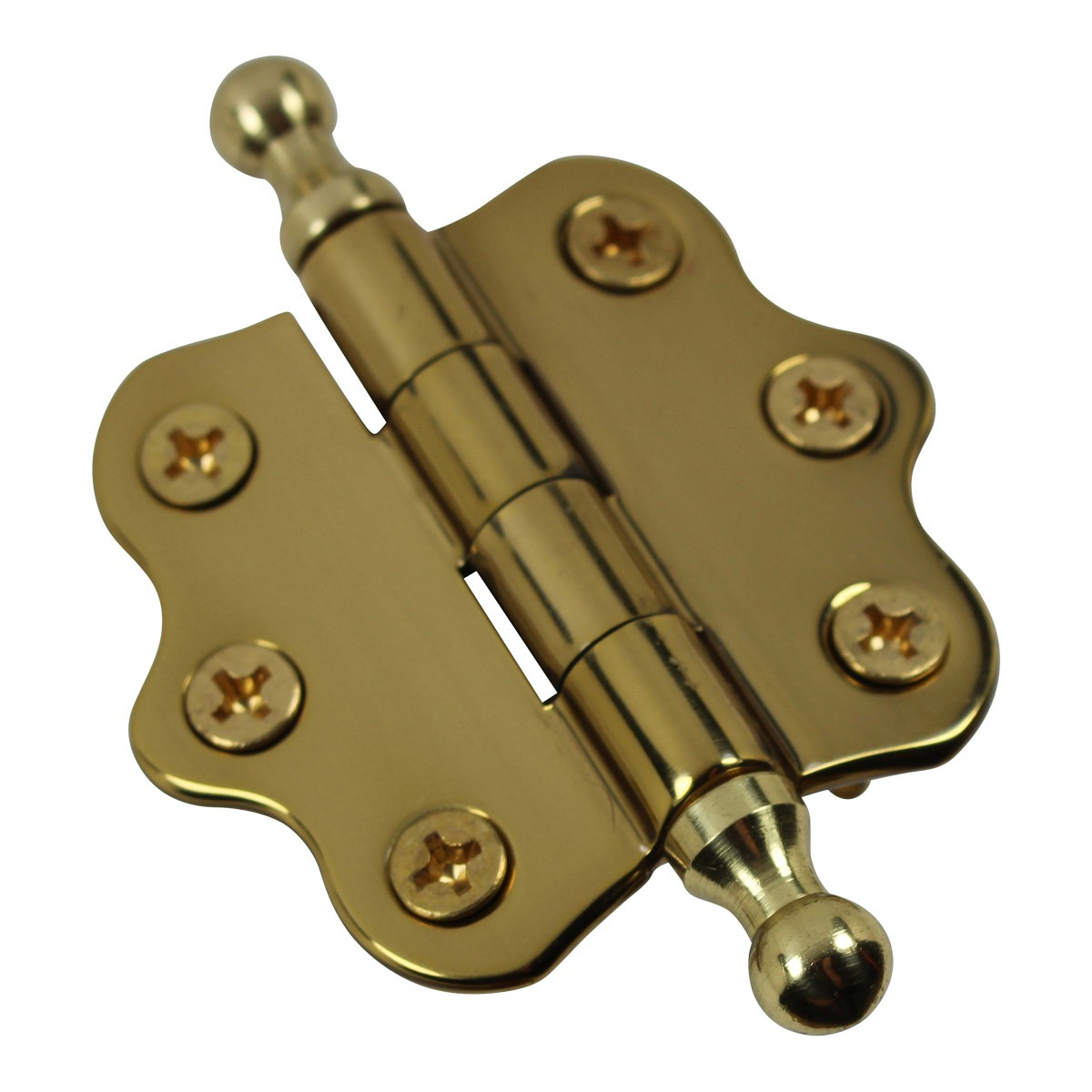 Hinges Brass Ball Finial Hinge 1 7/16 H X 2 W