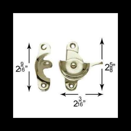 Traditional Window Sash Lock Brass Bright Chrome Window Lock image-13