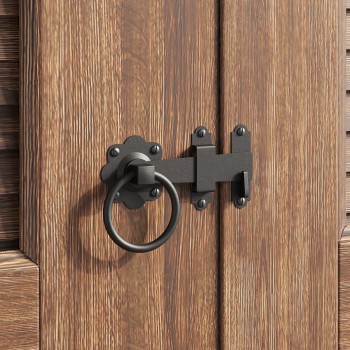 Black Gate Latch Wrought Iron Fence Door & Gate Latch 