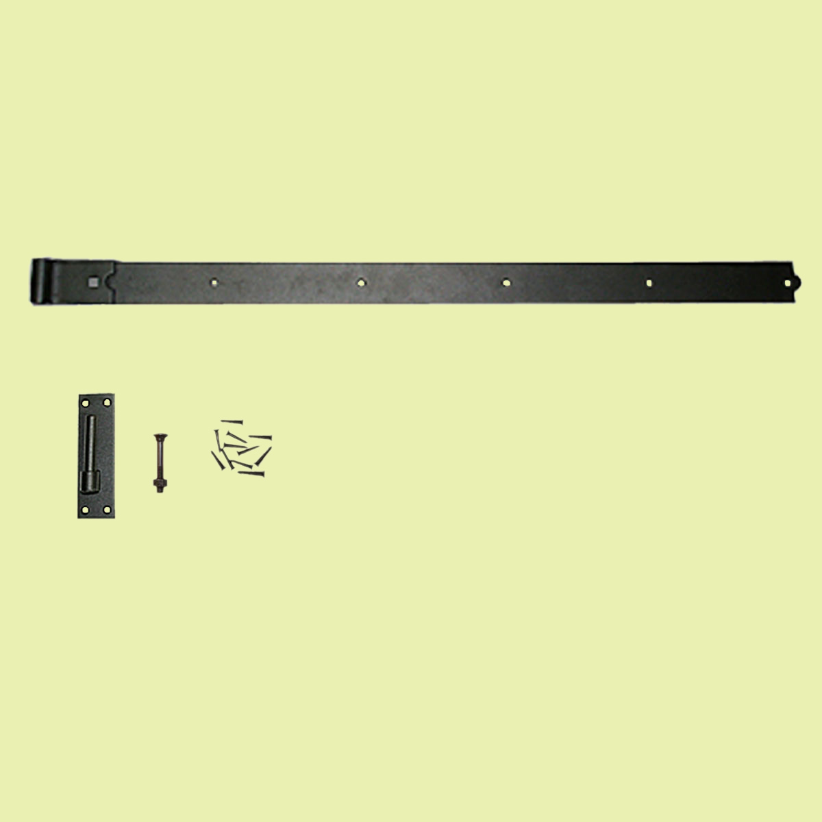 Pintle Door Hinge Black Heavy Duty Wrought Iron 48"