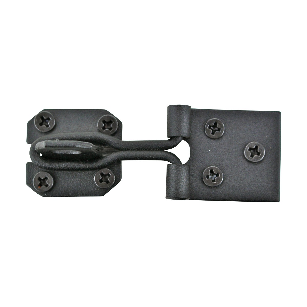 Door Hasp Lock Black Wrought Iron Wire 3"