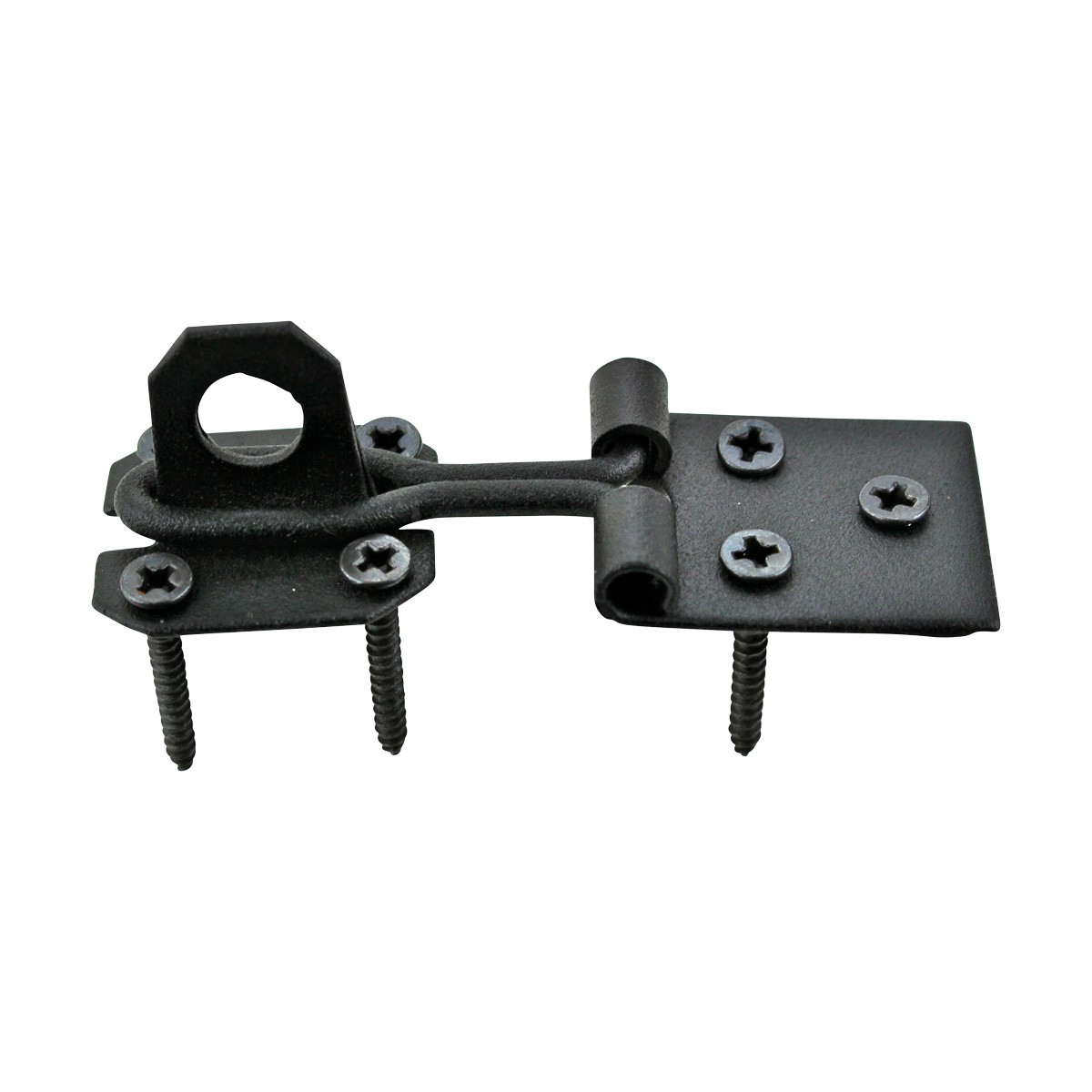 Door Hasp Lock Black Wrought Iron Wire 3"