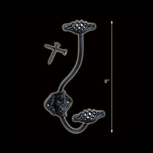 Black Hook Wrought Iron Birdcage Double Iron Hook Coat Hanger image-13
