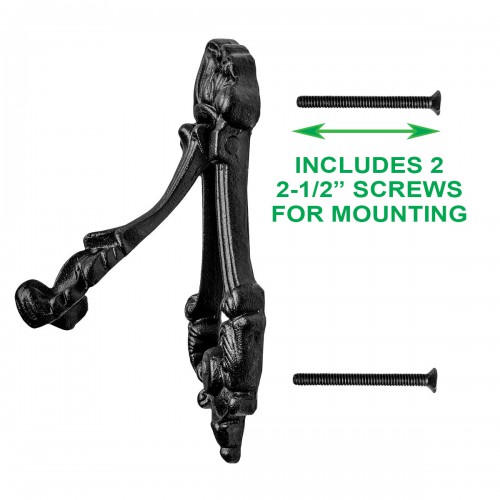 Black Door Knocker Cast Iron Gate Knocker Leaf Shaped Knocker image-14