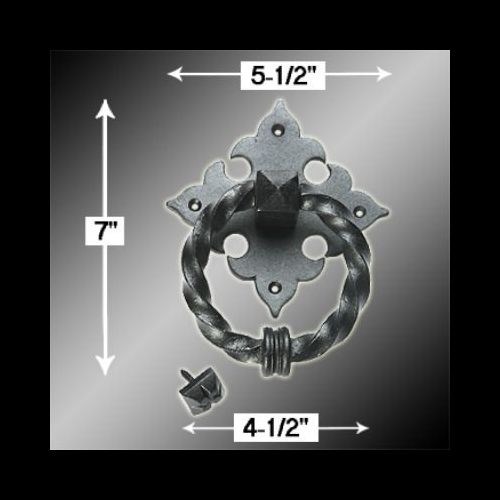 Black Front Door Ring Knocker Cast Iron Gate Door Knocker image-21