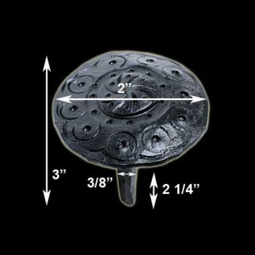 Wrought Iron Nails Clavos Black Decorative Round Iron Nails 3 Inch X 2 Inch image-8