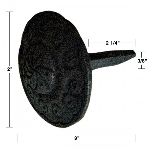 Wrought Iron Nails Clavos Black Decorative Round Iron Nails 3 Inch X 2 Inch image-9