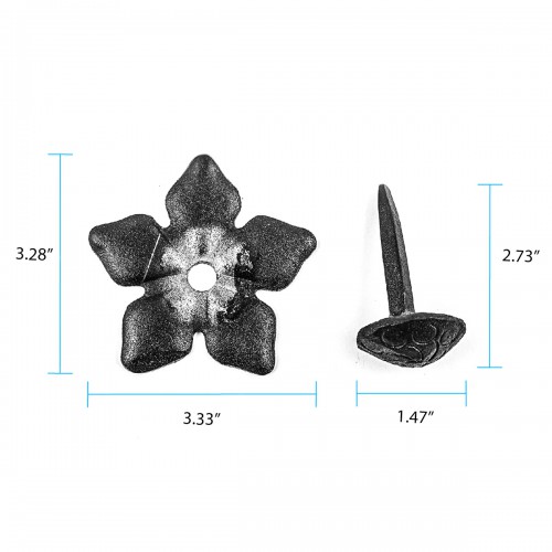 Clavos Decorative Black Nail Head Iron 3"H Vintage Nail Design image-11