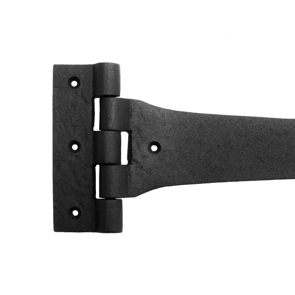 Door Gate Strap Hinge Black Wrought Iron Heart 18"
