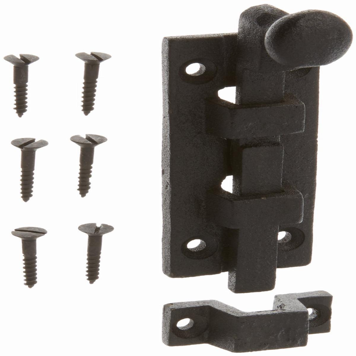 Cabinet Slide Bolt Latch 4" Wrought Iron Door Slide Bolt Latch image-3