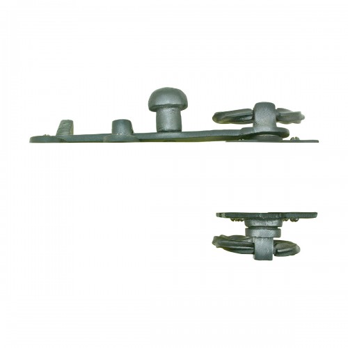Black Door Lock Latch 7" Wrought Iron Gate Latch Ring Pull image-9
