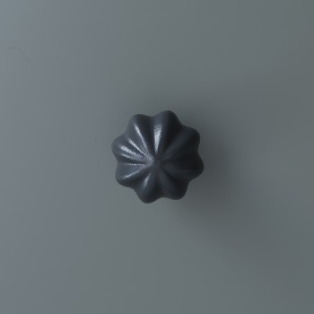 Cabinet Knob Black Wrought Iron Mission 1.5" Dia 
