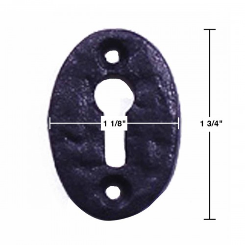 Black Keyhole Escutcheon 1.75"Wrought Iron Keyhole Cover Plate image-9
