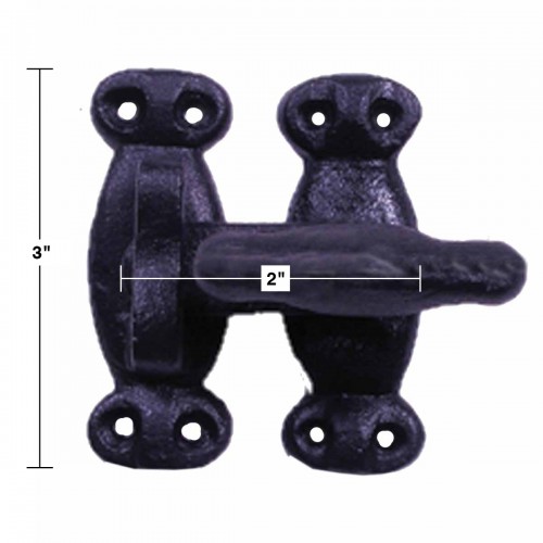 Door Latch Lock 2" Wrought Iron Black image-15