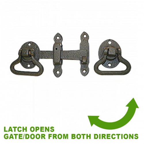 Door Latch 6.4" Wrought Iron Black Gate Latch Garage Door Lock image-11