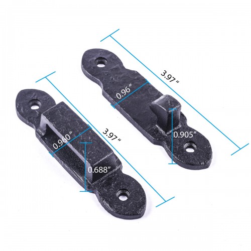 Door Latch 6.4" Wrought Iron Black Gate Latch Garage Door Lock image-14