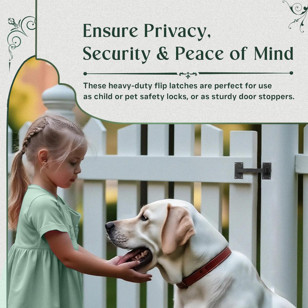 Fence Gate Latch Lock Black Iron Gate Latch 12 Inch image-8